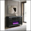 Commode chambre à coucher noire Mika-414915