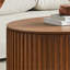 Table basse de style classique Mid-Century moderne brun avec tiroir, table de salon d'une largeur de 51,18 pouces