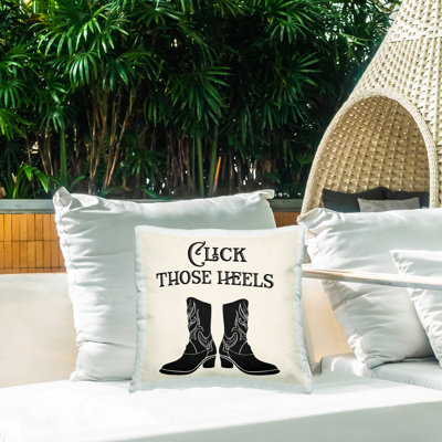 Coussin d'extérieur «clic ces talons» par Karen Smith