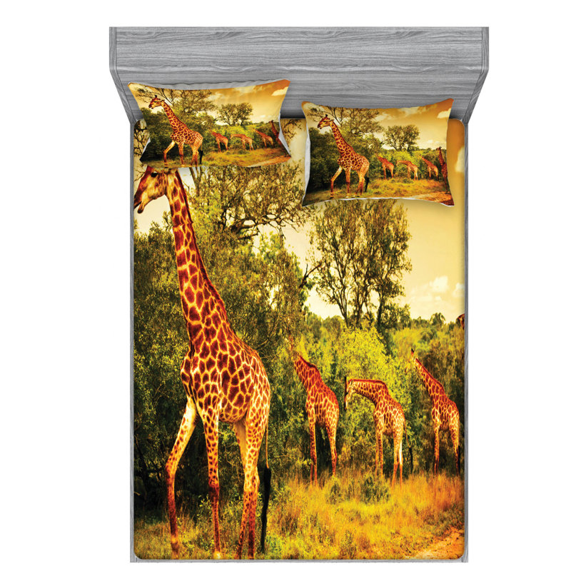 Microfiber Sheet Set, Queen Sheet Set + Fitted Sheet + 2 Pillowcases