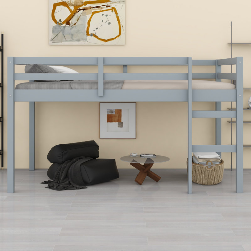 Lit mezzanine moderne avec échelle intégrée, Gris