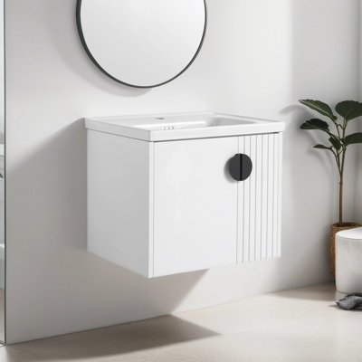 Chelsye 24'' Single Bathroom Vanity with Ceramic Top