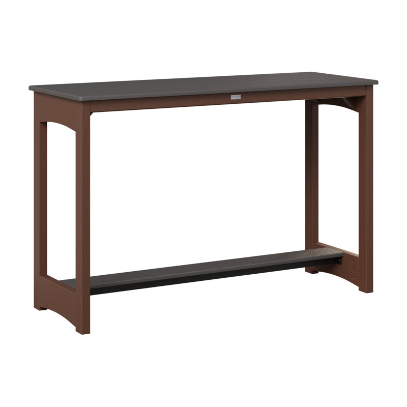 Table de bar Berlin Gardens, Gris fumée, 38.5" H x 60" W x 22" D, Coquille de mer