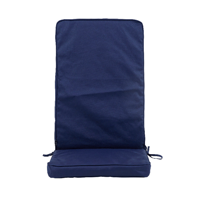 Geometric Outdoor High Back Seat Pad, Navy
