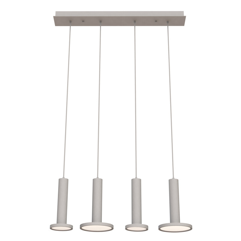 Luminaire suspendu quadruple à DEL Moorehouse, Blanc