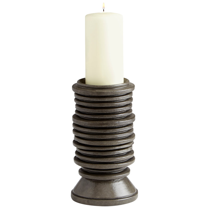 Provo Concrete / Cement Tabletop Candlestick, 9" H x 5" W x 5" D