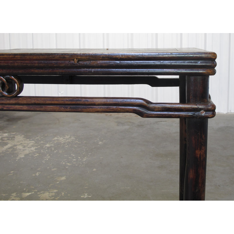 72" Long Antique Elm Console Table