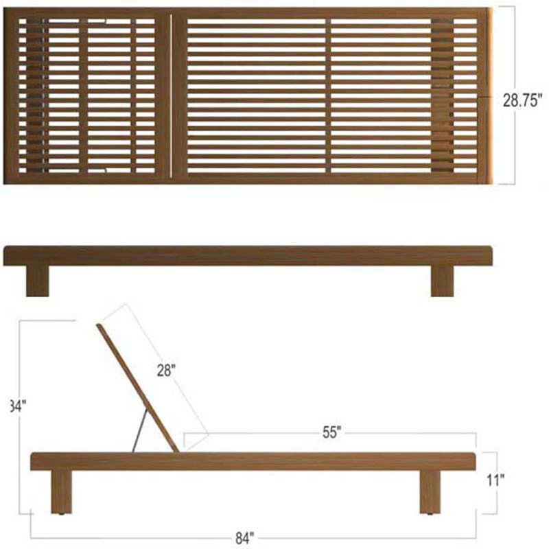 Westminster Teak Outdoor Wood Chaise Lounge , Sunbrella Cushion Included