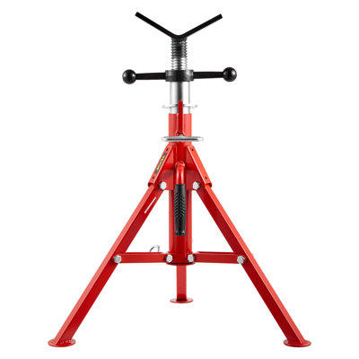Support pour cric robuste avec tête en V réglable - capacité de charge de 2 500 lb, support de trépied pliable portatif pour le soudage et la construction