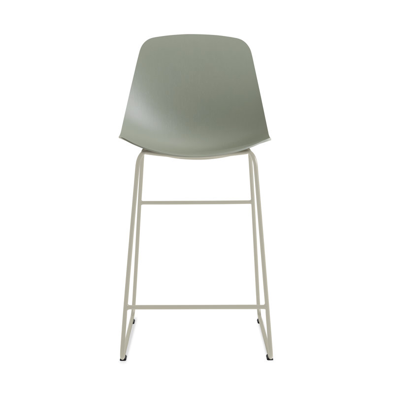 Clean Cut Counter Stool with Metal Frame, Counter Stool (24” Seat Height), Navy Green