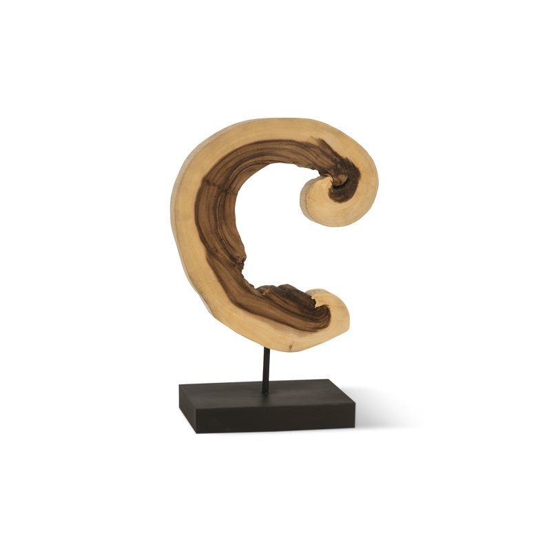 Sculpture trèfle sur support, Naturel