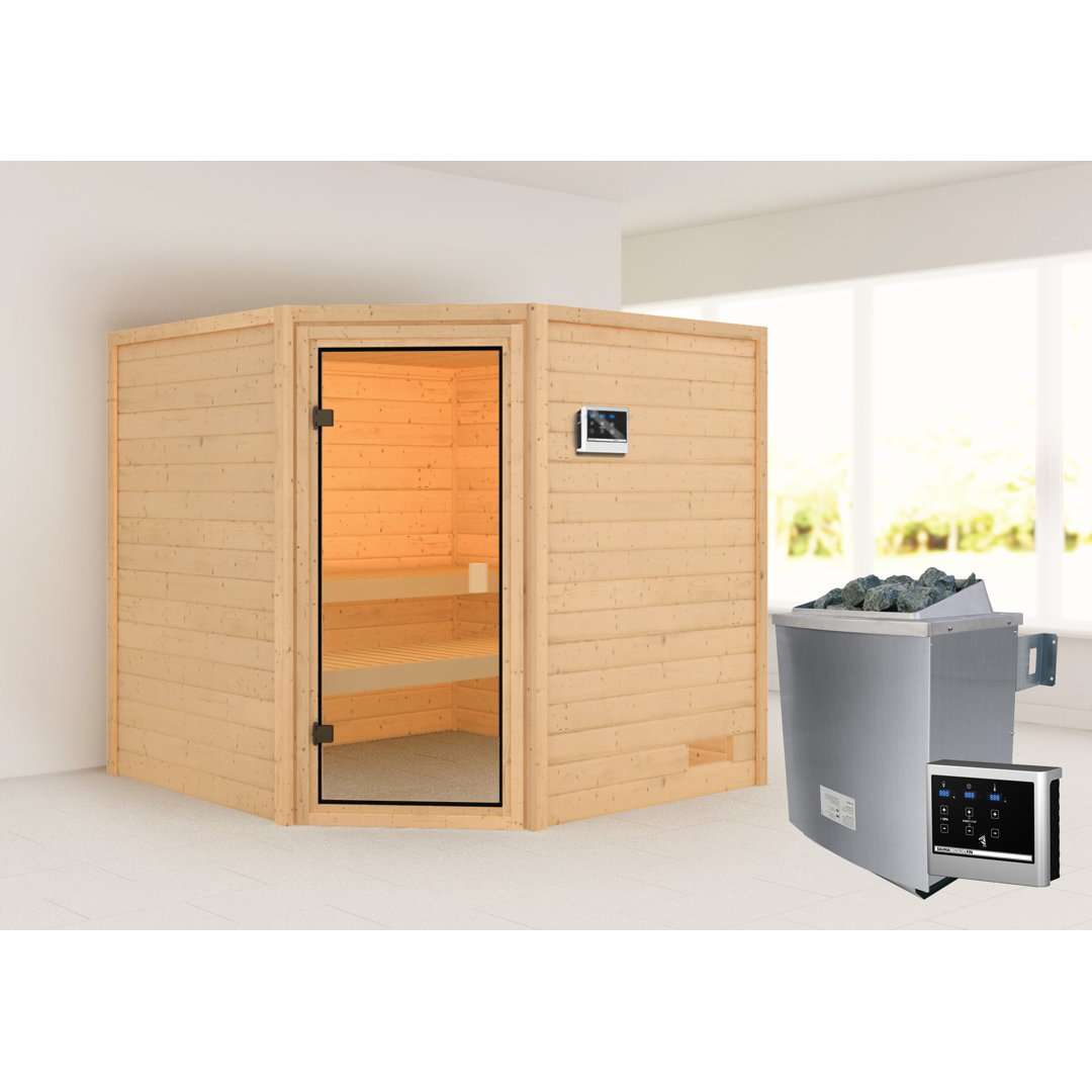 Woodfeeling Sauna Tilda mit Ofen für 2 Personen