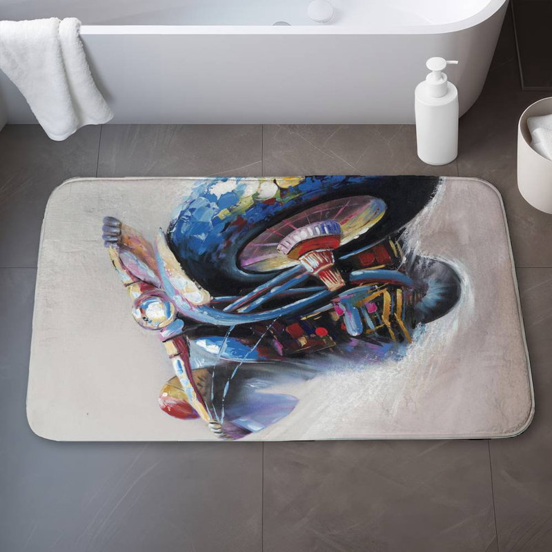 Auberta Microfiber Non-Slip Bath Mat