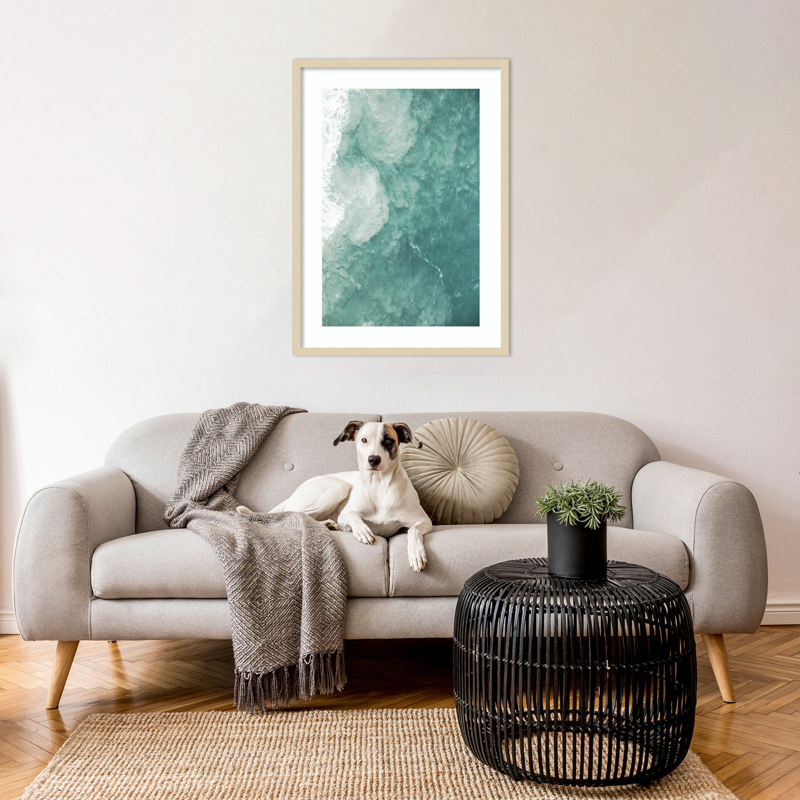Oceano by Shot by Clint Wood Framed Wall Art Print, 33" H x 24" W, Brown