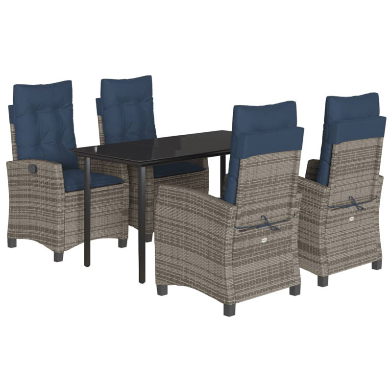 Table rectangulaire 5 pièces Vidaxl