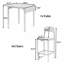 Ensemble de table de salle à manger à rallonge 5 pièces à hauteur de comptoir avec chaises pour 4