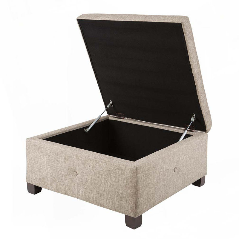 Edholm Upholstered Ottoman, Brown 100% Polyester