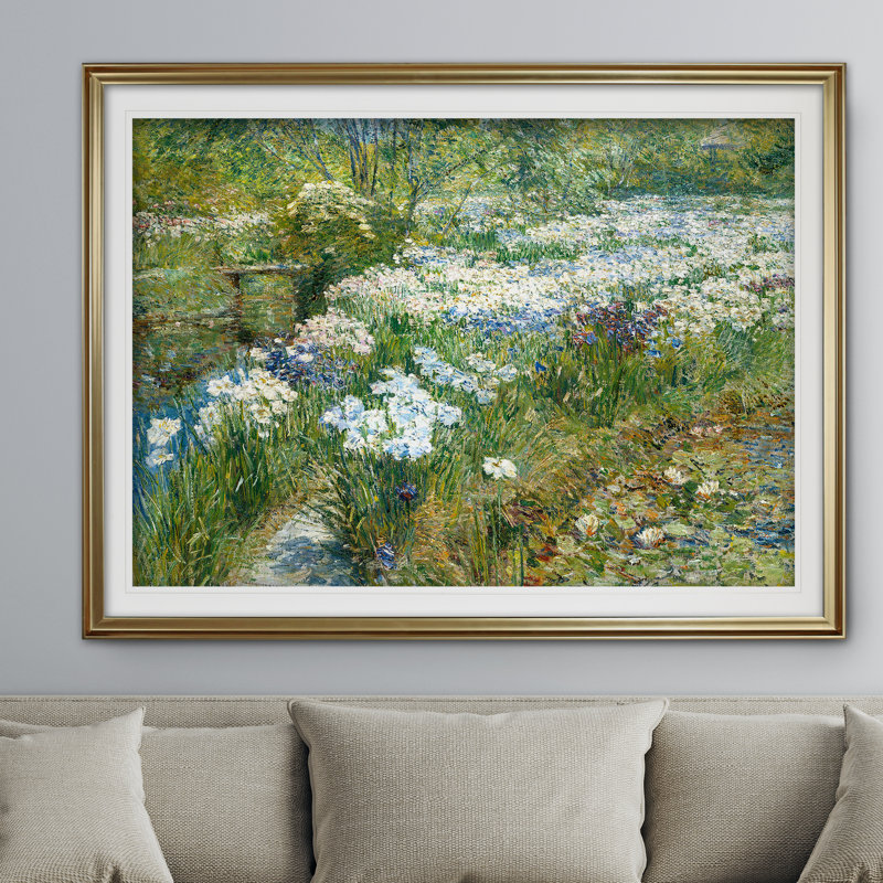 « the water-jardin », impression, Or, H 28 po x l 38 po x P 1,5 po