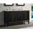Ewen 60" Double Bathroom Vanity with Carrara Marble Top-750443352-750443355-750443354