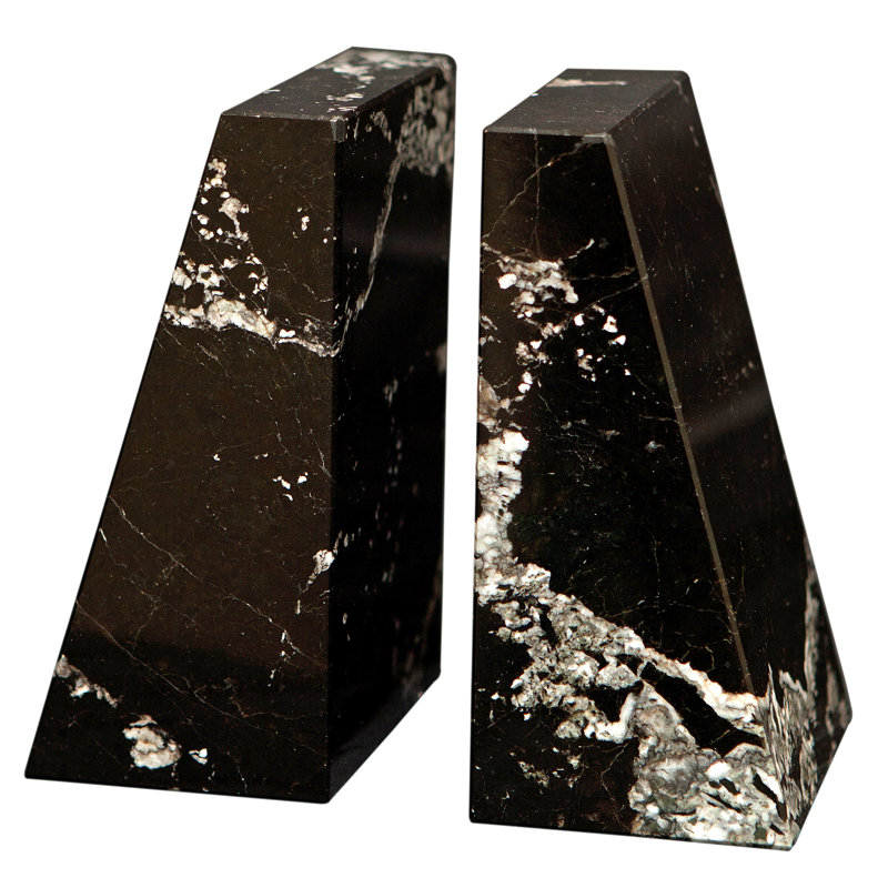 Marble Non-Skid Bookends