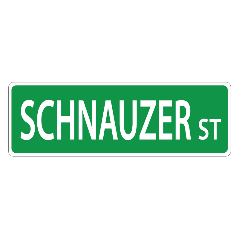 Plaque de rue Schnauzer
