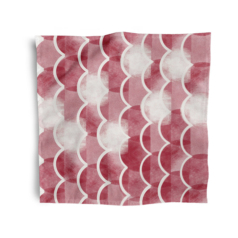 Lapides Polyester Abstract Square Napkin, Red