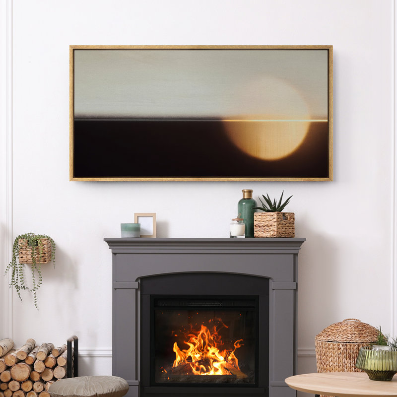 Grande impression sur toile encadrée, impression de paysage abstrait pour la décoration intérieure moderne, H 30 po x l 60 po