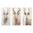 Minimalism Beige Antelope Ibex - Antelope Metal Wall Art Set Of 3-1791234451