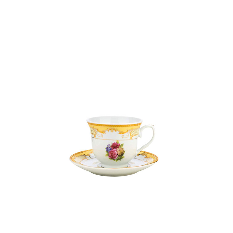 Scheffer Tea Cup and Saucer, Gold
