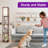 Jarold 63.7" Column Dimmable Floor Lamp with Shelves & Remote Control & USB Charging Station-1620694949