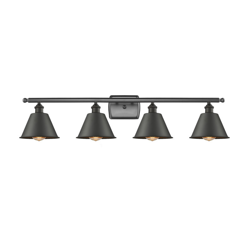 Dallyn 4 - Light Dimmable Vanity Light, Oiled Rubbed Bronze, Oil Rubbed Bronze, 6 Watt Vinage LED Bulb