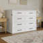 Commode lit escamotable en bois avec tiroir de rangement, station de charge intégrée et matelas Tucson-738224863-738224860
