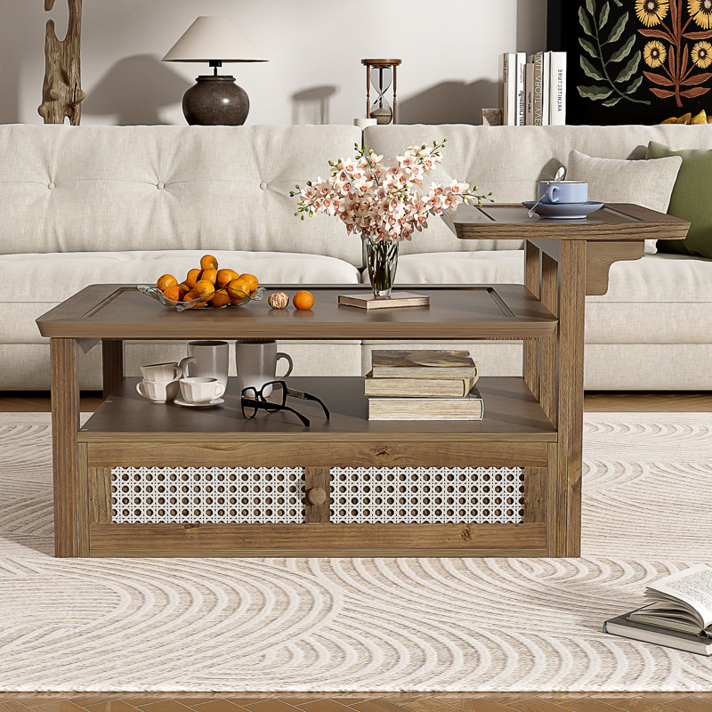 Table basse VIBE HAUS Modern (table incluse seulement), Marron foncé