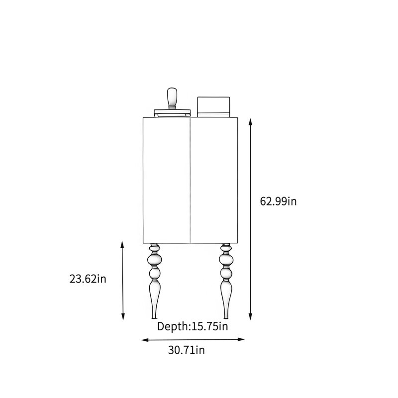 Bibliothèque de rangement à pieds hauts