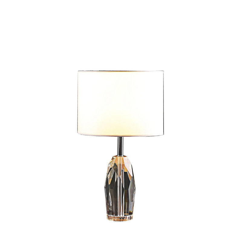 Luxurious Solid Crystal Prism Table Lamp With Elegant Design And Warm Lighting