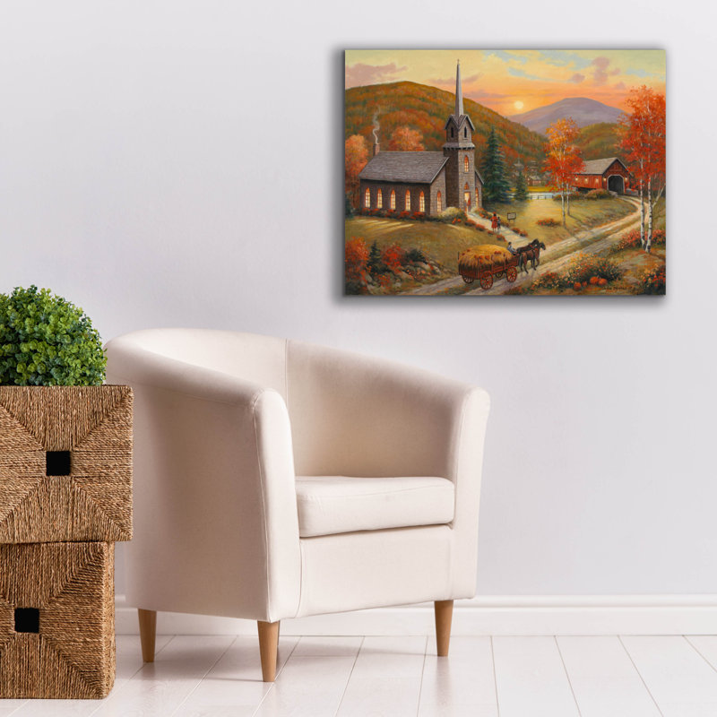 «Autumn In Vermont» par John Zaccheo, H 26 po x l 34 po x P 1,5 po