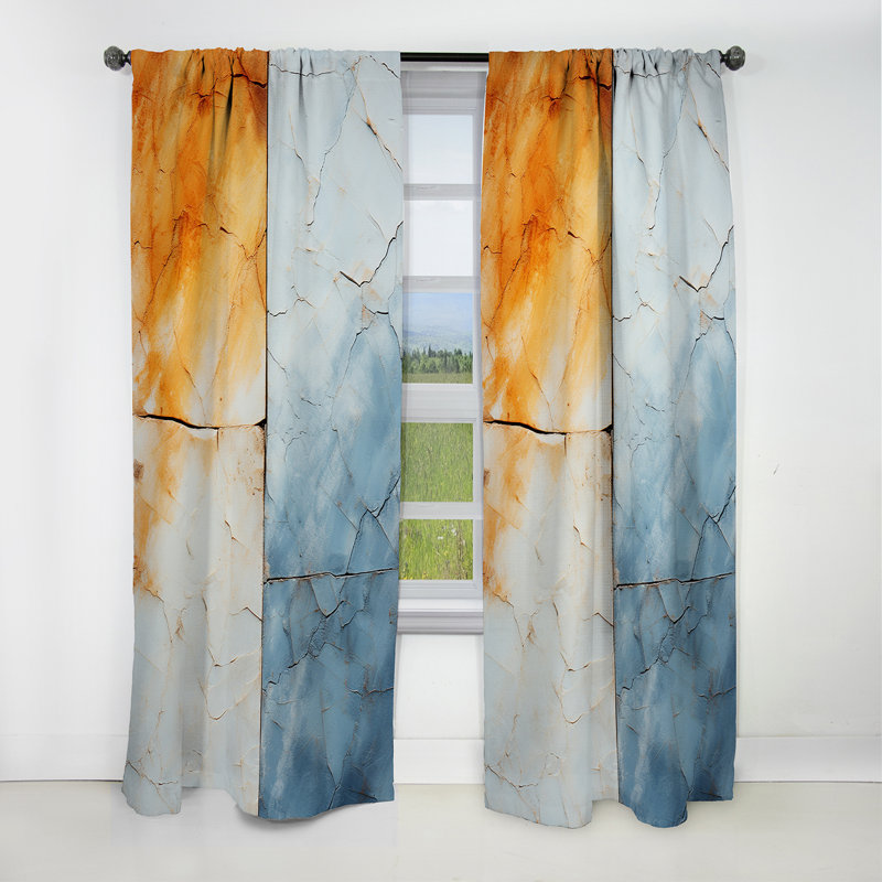 Mormont - Abstract Marble Marble Blackout Curtain - 1 Panels, 52" W x 108" L