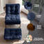 Fauteuil d'appoint en velours côtelé avec repose-pieds, fauteuil de salon pliant avec dossier réglable et repose-pieds-1044983918