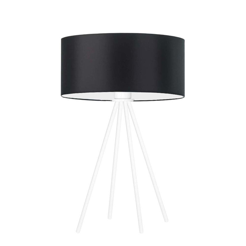 Arneshia Metal Table Lamp, White, Black