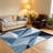 Denim Blue Grey area rugs for Living Room, Soft and Comfortable, Suitable for all seasons, easy to maintain, machine washable Indoor floor mat, Under Table Farmhouse suitable for Bedroom, Dining Room, Study,  Balcony, Home Decor Patio-1441084090