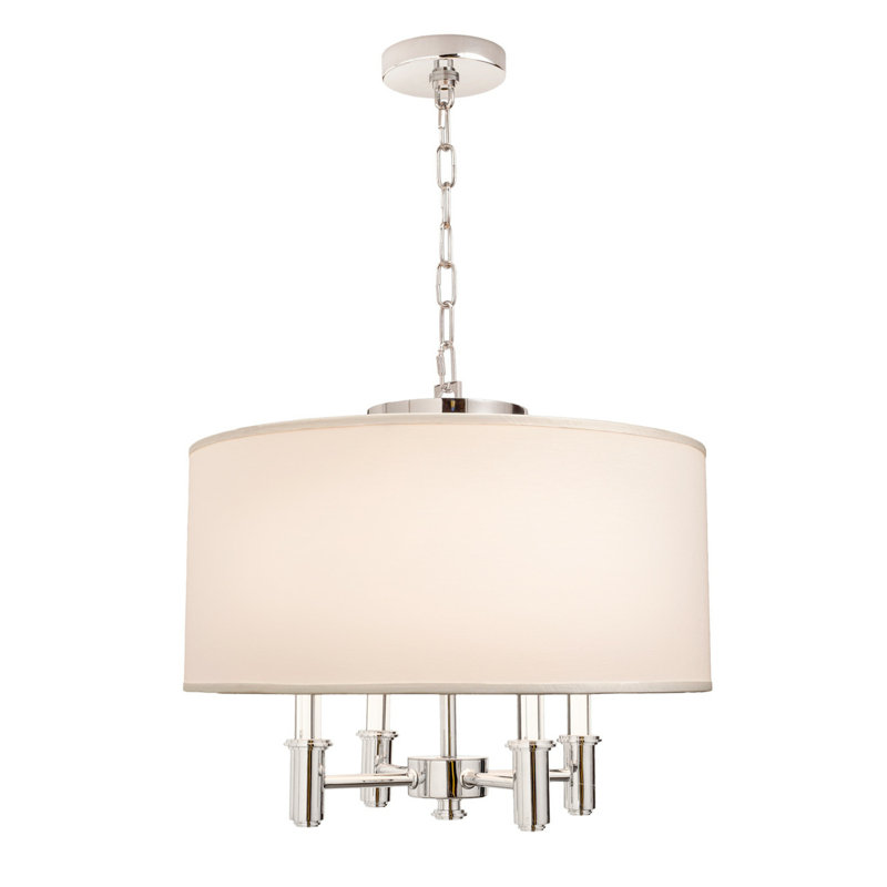 Plafonnier semi-encastré Dupont 4 LT en chrome poli Kalco