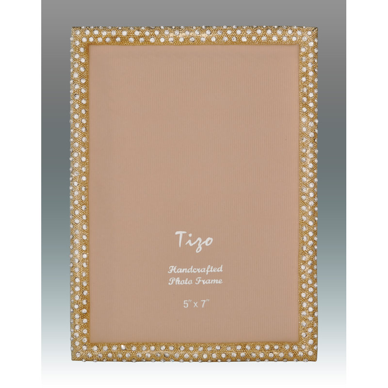Elegant Gold Bejeweled 5" x 7" Picture Frame