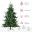 Décoration de Noël artificielle avec 1288 branches, ouverture automatique, base en acier, forme large, branches faciles à façonner
