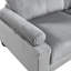 Canapé modulaire 6 pièces en velours côtelé gris - 3 sièges d'angle, 2 chaises sans accoudoirs, 1 chaise, structure en contreplaqué-2102780087