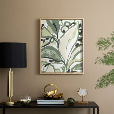 Foliage Rhyth II, reproduction encadrée - bois massif