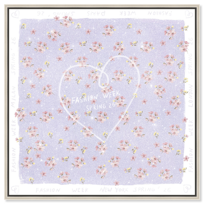 Lilac Spring Fashion Print by Oliver Gal, 31"H x 31"W, Silver Floater Frame