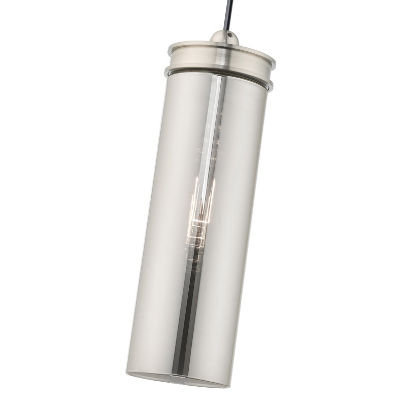 Spirgel 1 - Light Single Pendant, Brushed Nickel, Smoke