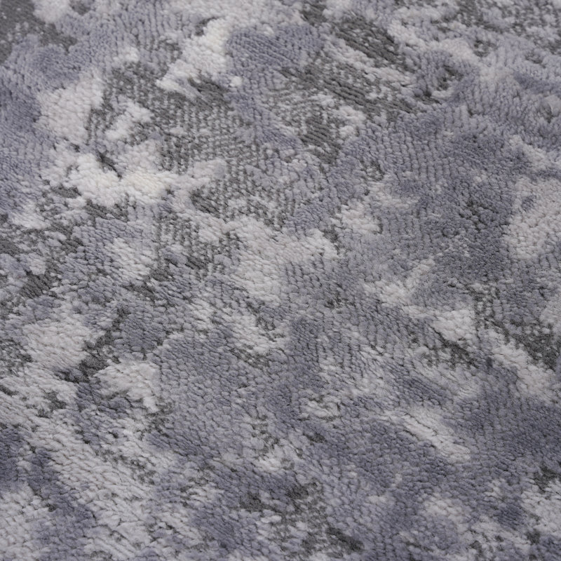 Naar Marfi Area Rugs, Light Grey/Abstract Accent Power Loom Machine -Crafted Rug, Rectangle 5'3" x 7'6"