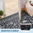 5x7 ft Washable Botanical Area Rug for Living Room - Modern Leaf Foliage Print Carpet, Soft Velvet, Non-Slip TPR Backing, Machine Washable, Black-732536205