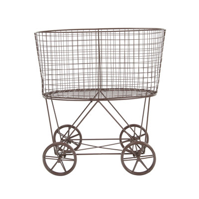 Chariot à linge roulant en métal avec support